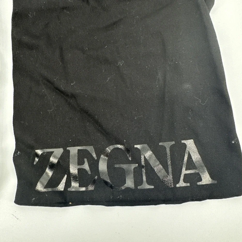 Ermenegildo Zegna Black Drawstring‎ Dust Duster Bag Cover 15x8 Shoes Italy 2 Pcs